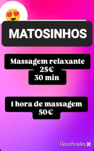 *1Vez MASSAGISTA INDIA MATOSINHOS