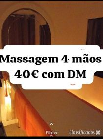 PROMOÇÃO MASSAGEM 4 MÃOS 40€