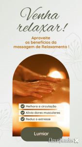 Massagem de Relaxamento na Marquesa 30€!